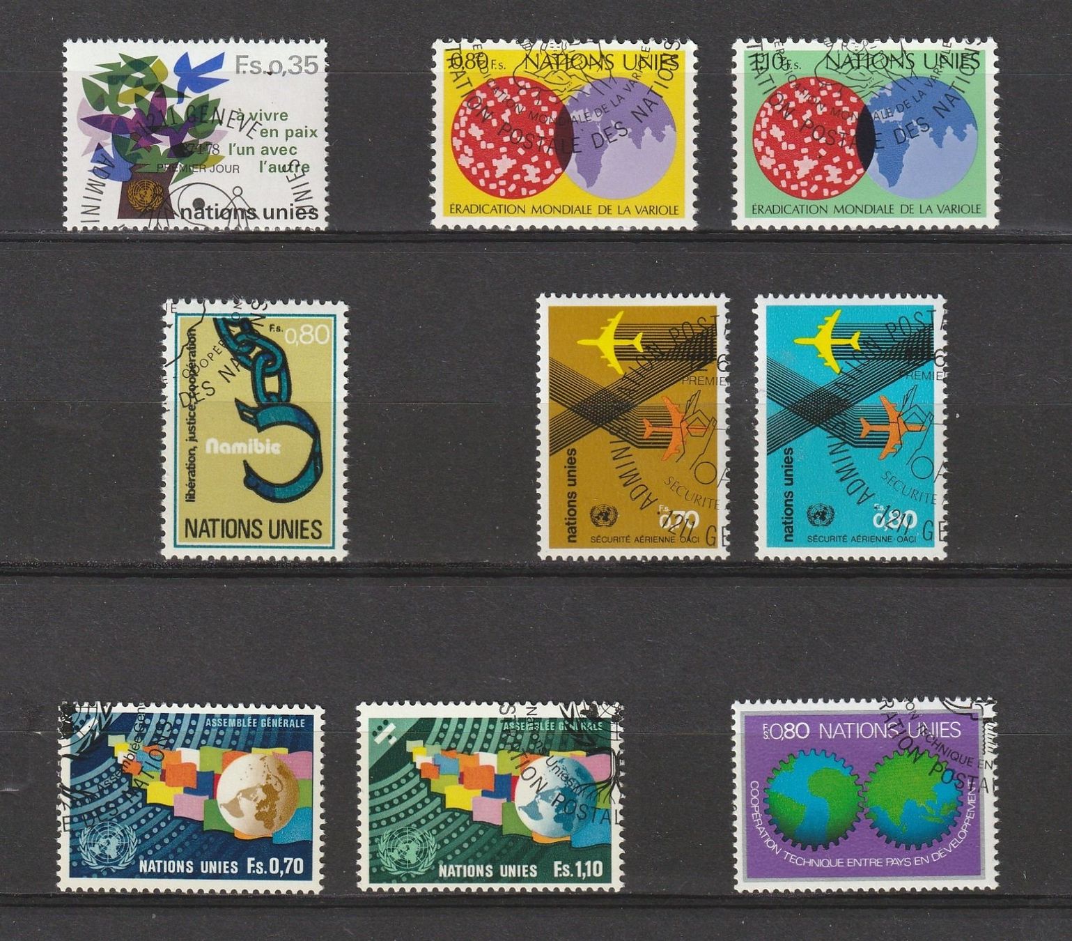 Alle Briefmarken: UNO - Marken in Schweizer Währung 1978 – Neu (gemäss Beschreibung) aus Buttisholz von wbr_wdw8