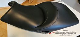 BMW K1600GTL Sitzbank und Polsterung der Soziusrückenlehne