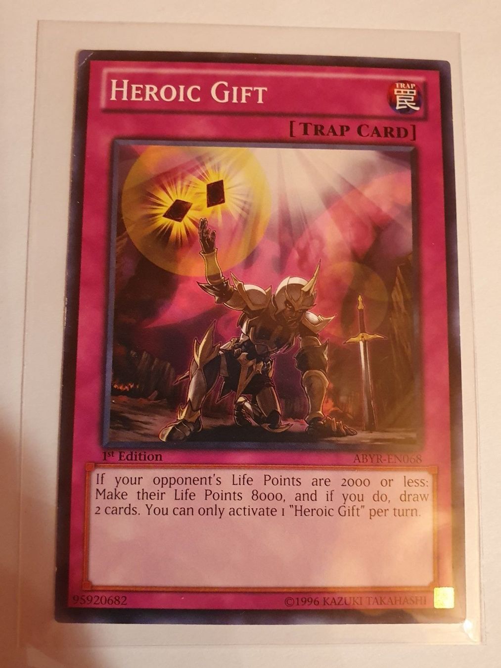 Yugioh Sammelbilder & Trading cards: Heroic Gift Yugioh first Edition Card – Gebraucht aus Oberdorf BL von BaldenEagle
