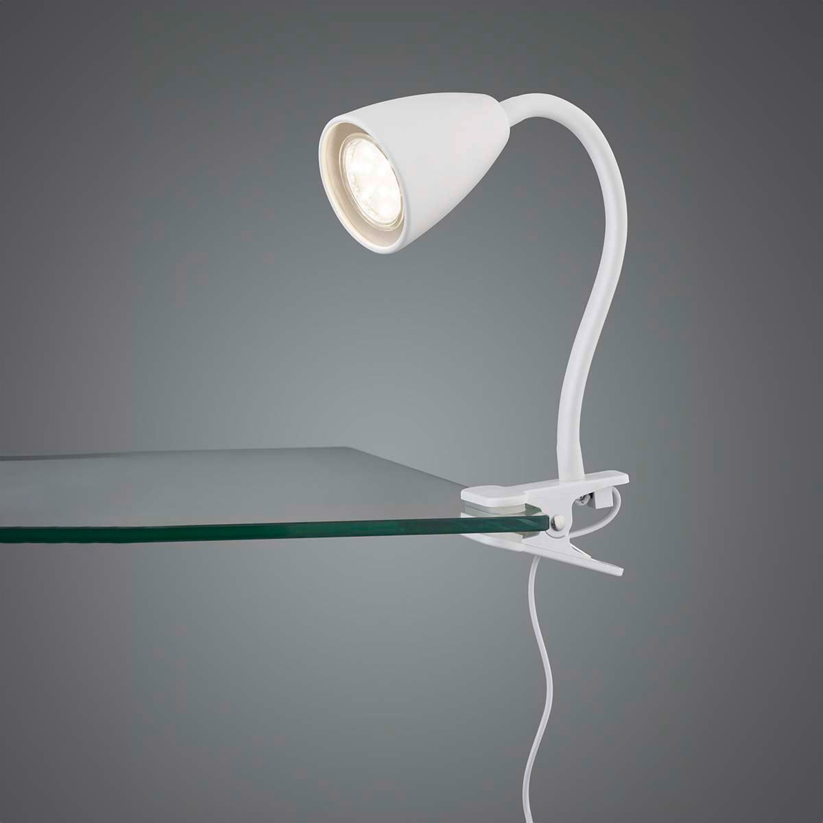 Lampen: Klemmleuchte, Weiss, 20 cm Höhe, IP20 – Neu (gemäss Beschreibung) aus Kreuzlingen von Smart-Light
