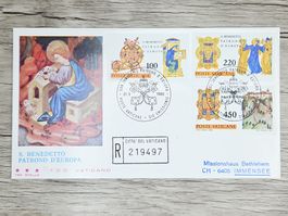 CL05 Enveloppe + Timbre Poste Vaticane 1980