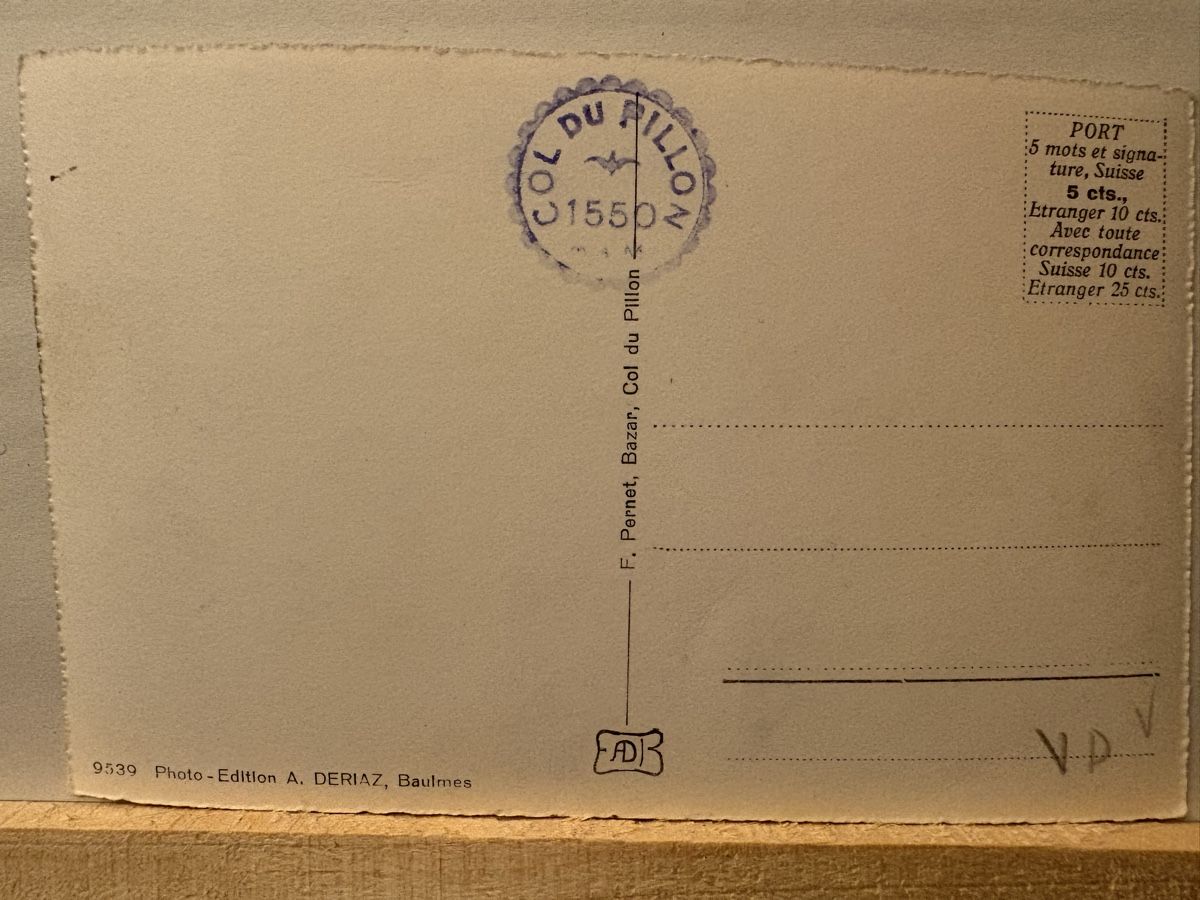 Ansichtskarten: AK von Col du Pillon – Gebraucht aus Rümlang von Kartenpost1 1