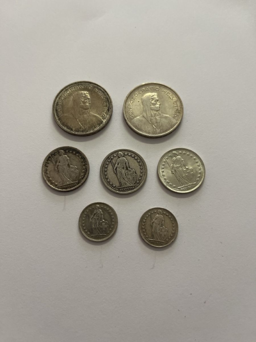 Tutti le monete: Silbergeld 5,- 1,- 0,50 – Usato da Rheineck venduto da UhrenReinhardt 1