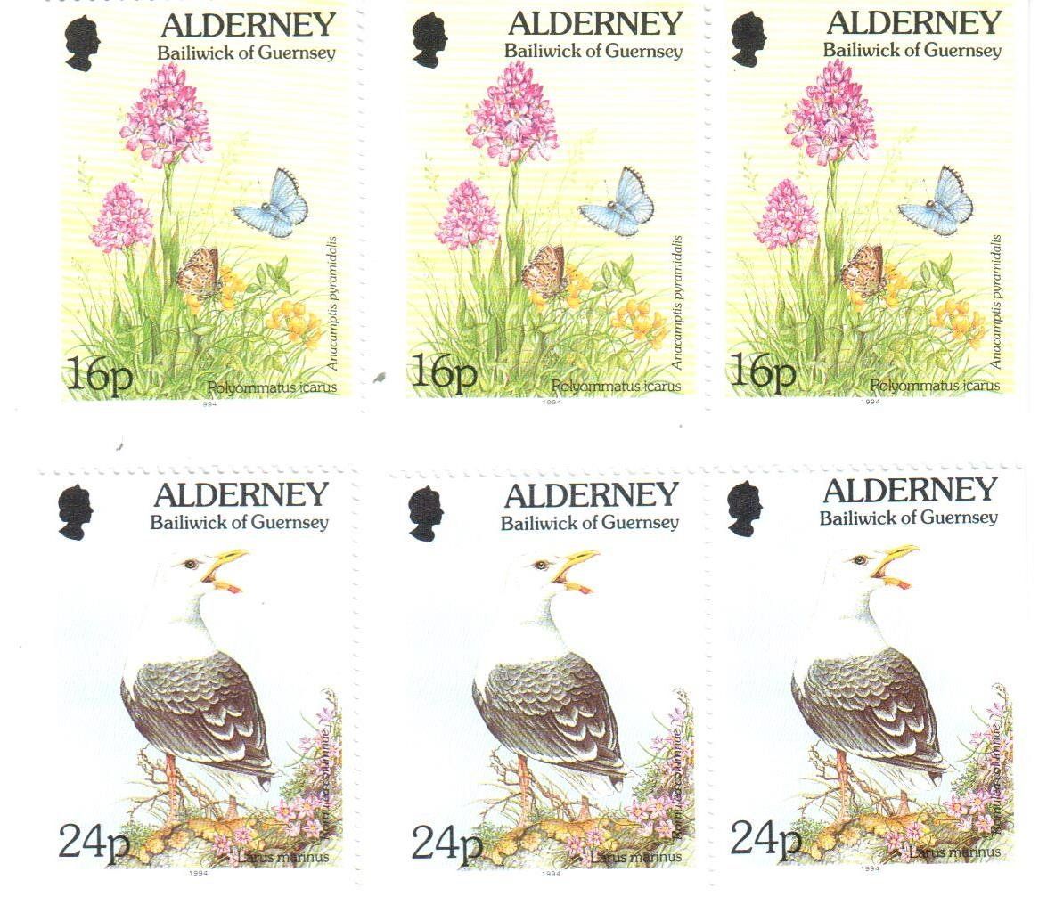 Tutti i francobolli: ALDERNEY AUSGABE JULi-SEPT: 1994 – Usato da Glattfelden venduto da Schmue23 1