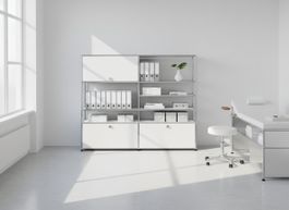 USM Haller Regal 2x5 Reinweiss / Top (Aussen Neu, Innen A)