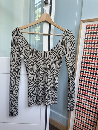 Nanushka Top Gr. S Zebra Muster