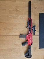G-Max Gewehr rot mit Schalldämpfer und Visier