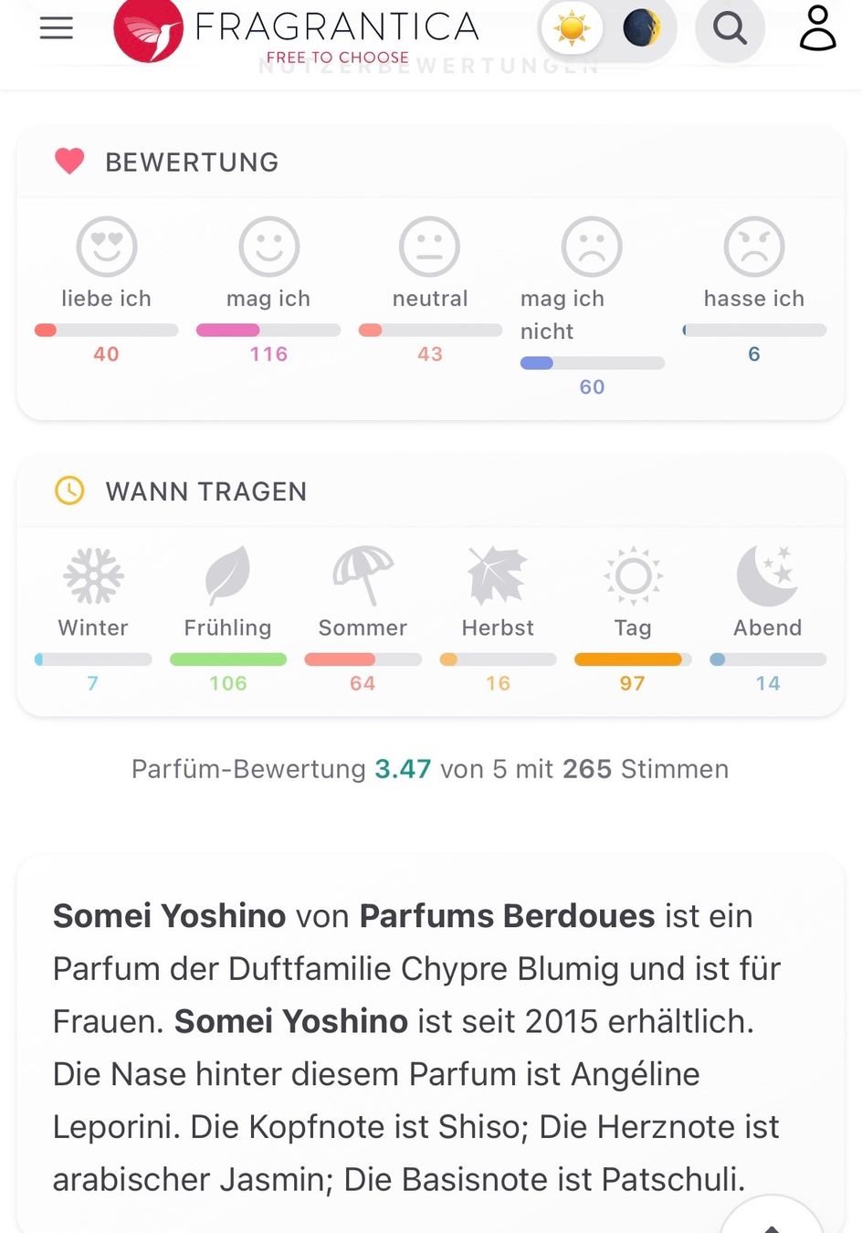 Profumi & Eau de Toilette: BERDOUES SOMEI YOSHINO Abfüllung EDP 2ml. – Nuovo e nell'imballaggio originale da Zürich venduto da deruja 6