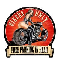 Auto Aufkleber 135 –BIKERS ONLY- 13x13cm