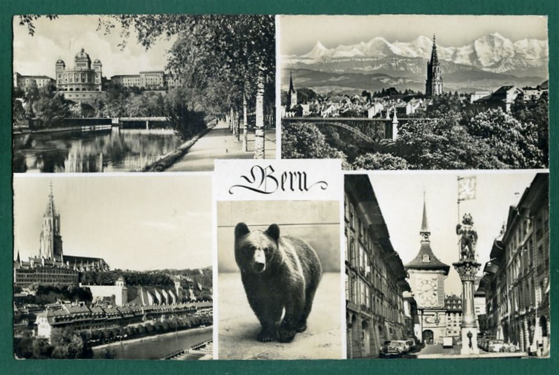 Ansichtskarten: Bern, 5 Ansichten, ungelaufen, ca. 1950 – Gebraucht aus Sargans von Hausi1951