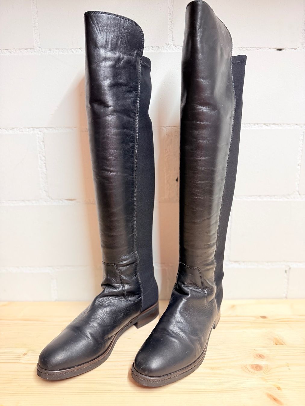 Globus Scarpe da donna: Globus Overknees schwarz Lammleder mit Stretch-Einsatz – Nuovo (secondo la descrizione) da Root venduto da Jo.Di 2