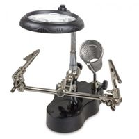 Löthilfe, 3. Hand mit Lupe und LED-Licht