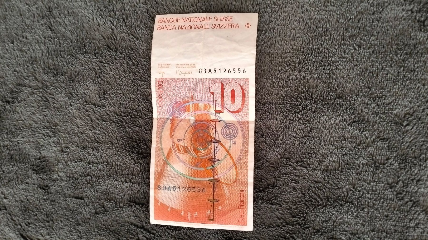 Banknoten: Schweizer Fr.10.- Banknote – Gebraucht aus Neuendorf von Winter02 1