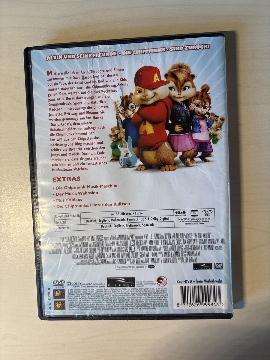 Alle DVDs: Alvin und die Chipmunks 2 (2904) – Gebraucht aus Ruswil von Slivio_ 1
