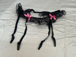 Sexy Strapshalter Strapsgurt schwarz Spitze 1 Size Neu