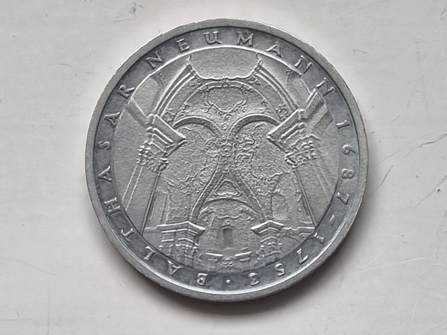 Tutti le monete: 5 deutsche mark - Balthasar Neumann, en argent. – Usato da Echandens venduto da Dicot 1