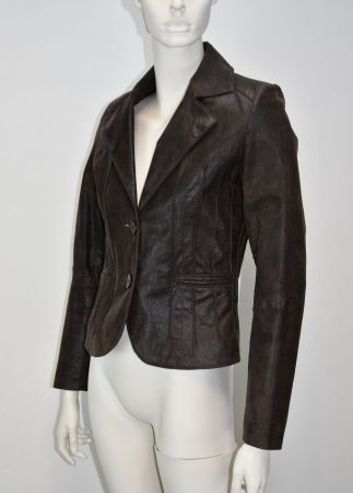 Yessica Damen Lederjacke Jacke Echtleder/dunkel braun/Gr.34
