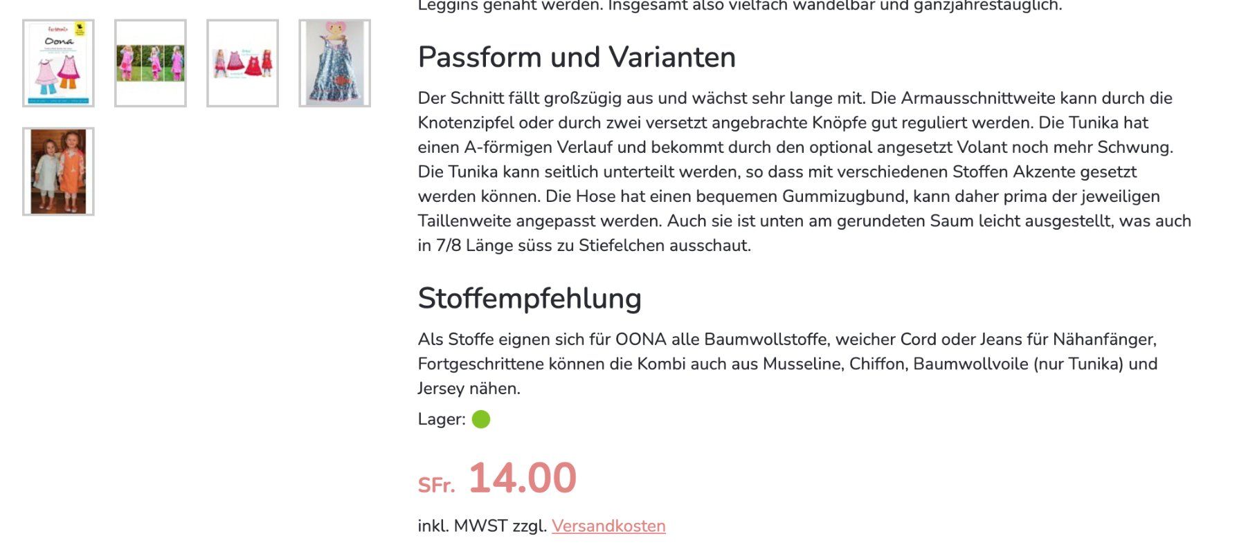 Cartamodelli: Papier-Schnittmuster "Oona" von farbenmix.de, neu & OVP – Nuovo e nell'imballaggio originale da Rothenburg venduto da Kaulquappe55 2
