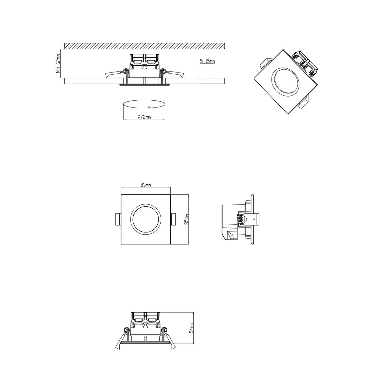 Lampade: LED Einbauspot, Deckenleuchte, 3er SET – Nuovo (secondo la descrizione) da Kreuzlingen venduto da Smart-Light 2