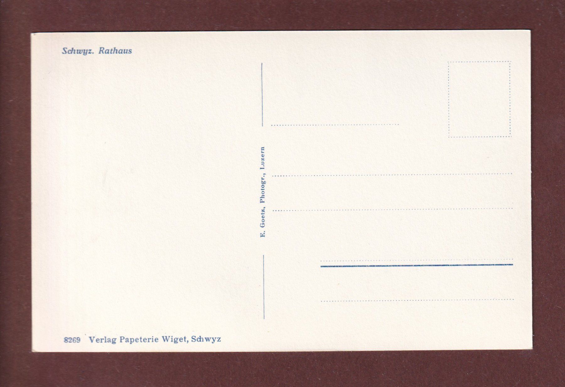 Cartoline postali: SCHWYZ - Rathaus – Usato da Pully venduto da nicecards 1