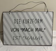 Metalschild mit Spruch