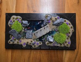 Schlüsselbrett als Wandbild Japangarten mit Koiteich
