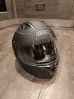 Motorrad-Klapphelm, schwarz matt, neuwertig 