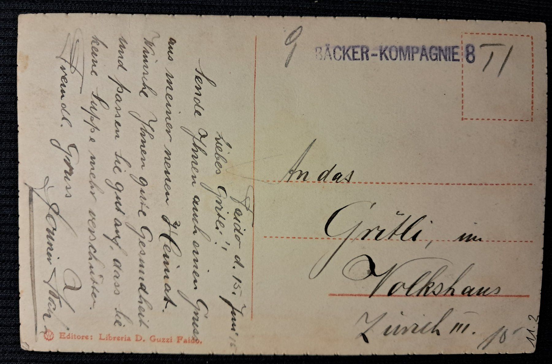 Cartoline postali: FAIDO - ANIMATA - FELDPOST STEMPEL – Usato da Ponto Valentino venduto da giorgia06 1