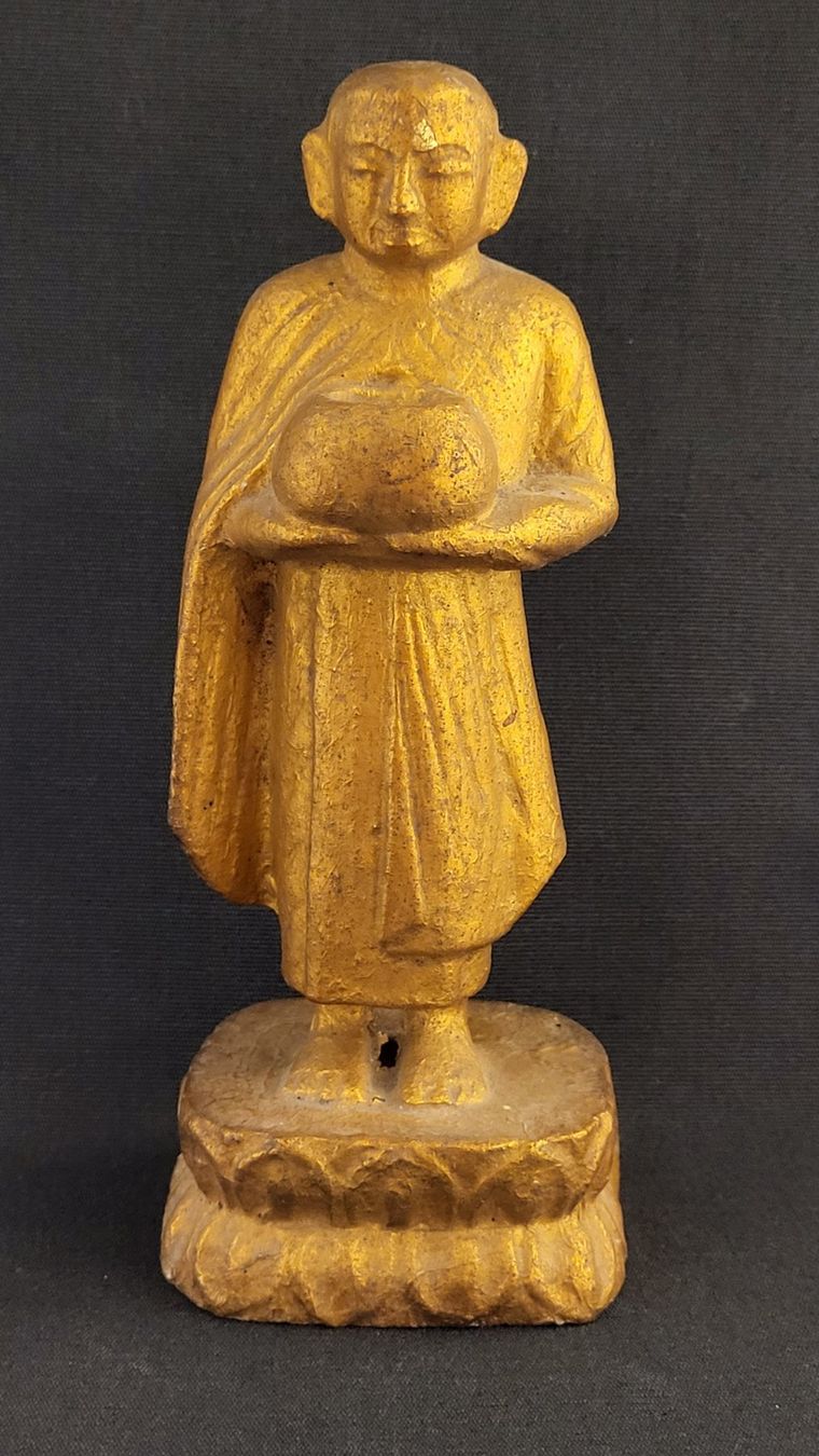 Figurines: Goldige Holz-Figur BUDDHA – D'occasion à Basel par spinne02 1