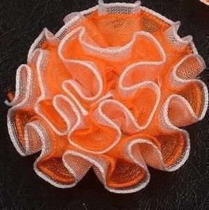 Statuette: Fleur organza 2 tons ORANGE 3 cm – Nuovo e nell'imballaggio originale da St-Imier venduto da goodber