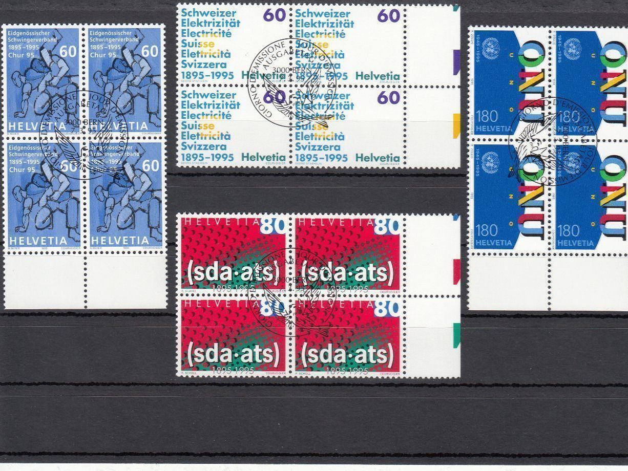Alle Briefmarken: SBK 872 - 875 4er-Block mit ET – Gebraucht aus Bürglen TG von StampGraf