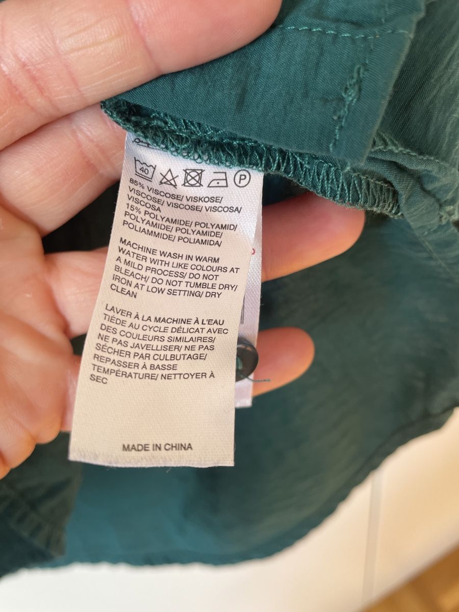 Camicette: Schlichte, grüne Bluse von Manguun, Gr. 38 – Usato da Neukirch an der Thur venduto da bee88 3