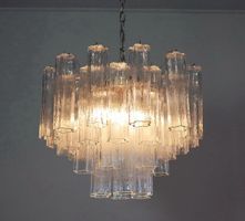 Clear Murano Chandelier - Murano Kronleuchter Klarglas