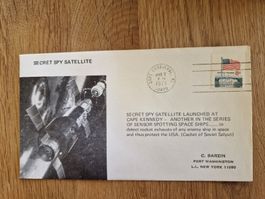 Ersttagsbrief FDC, 1973; Start geheimer Spionage-Satellit