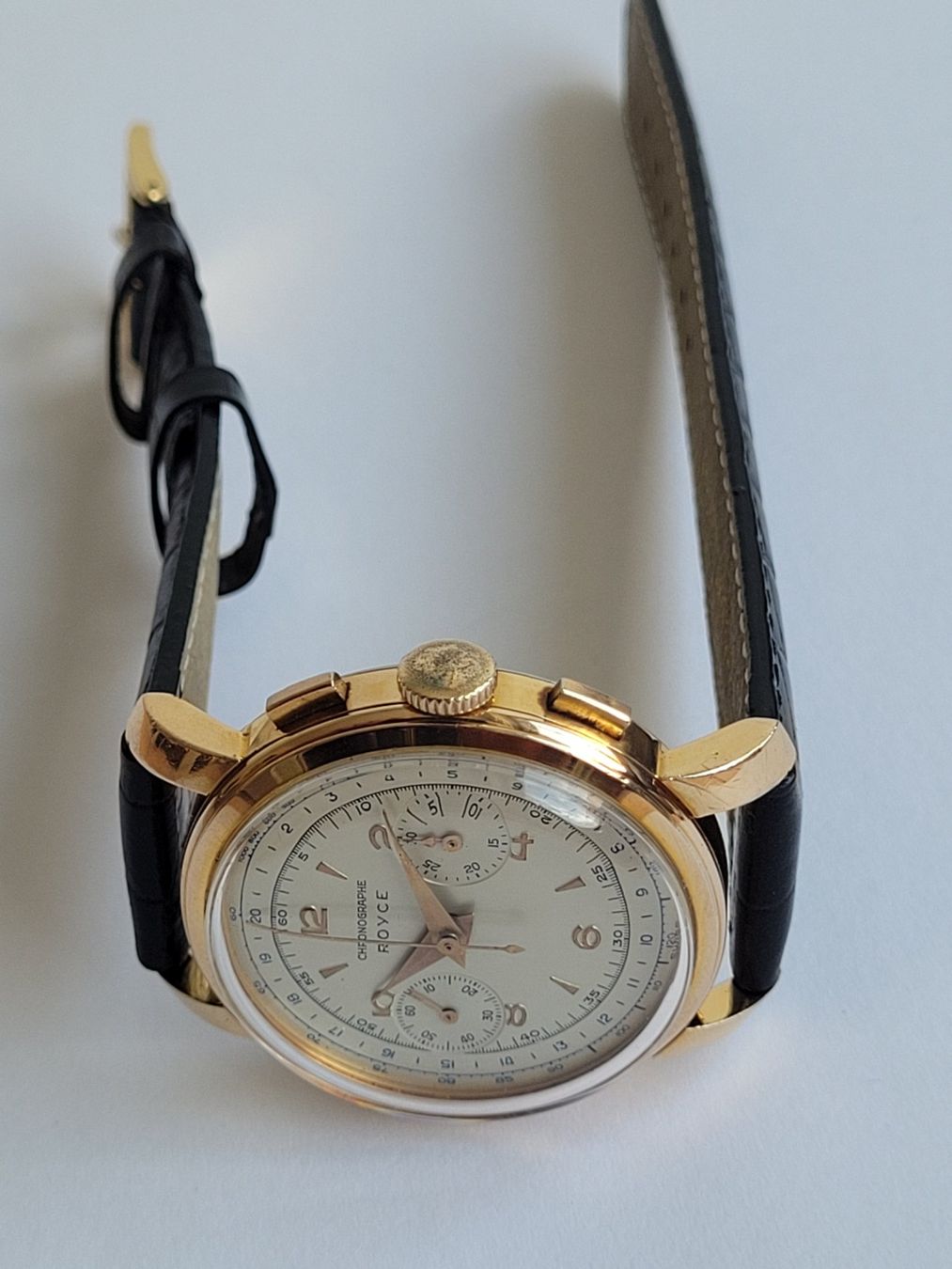 Orologi: ROYCE CHRONOGRAPHE mit Landeron Chronowerk ca. 70-jährig – Usato da Baar venduto da VroniM 4