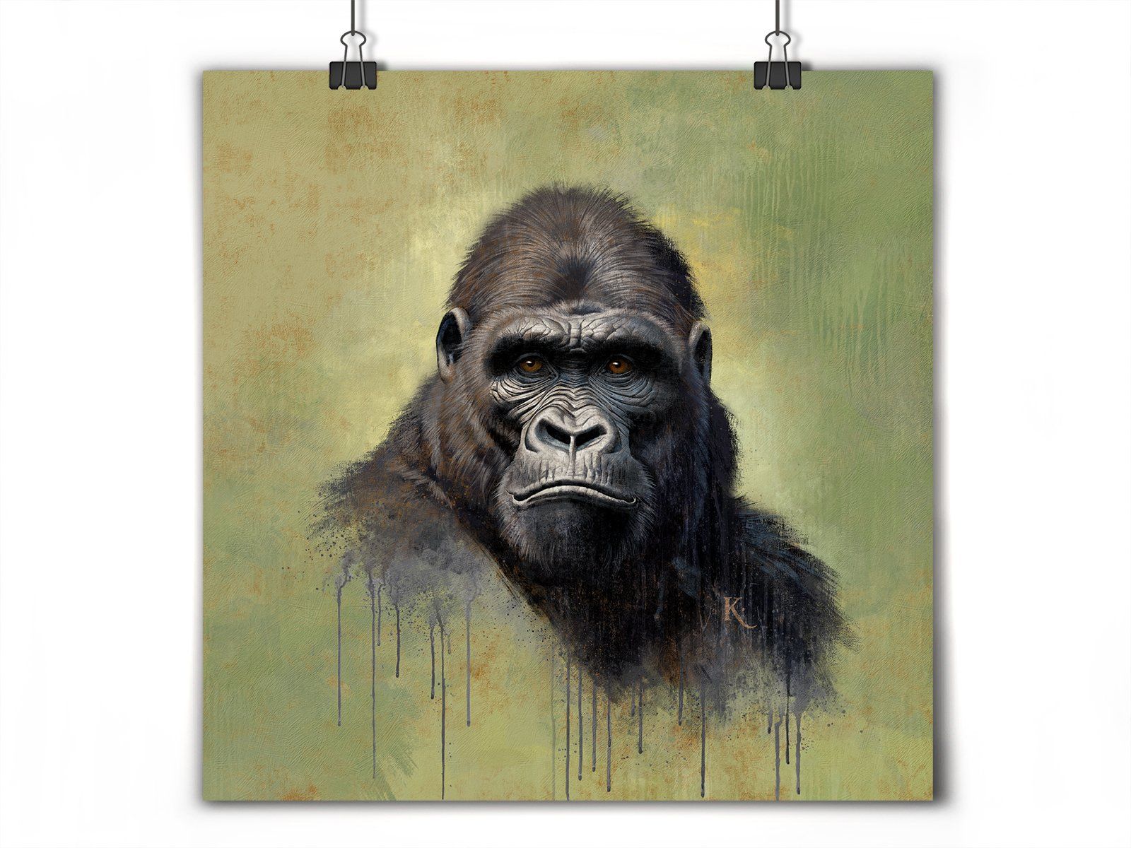 Foto & Immagini: Kunstdruck - GORILLA - Poster von Christian Kitzmüller – Nuovo e nell'imballaggio originale da Bülach venduto da chr_fdw8