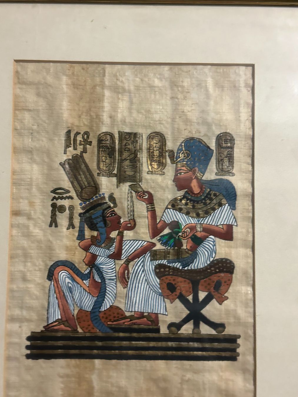 Tutte le decorazioni: Tableau Égyptien Ancien sur Papyrus authentique Gizeh – Usato da Lausanne venduto da gio_vintage17