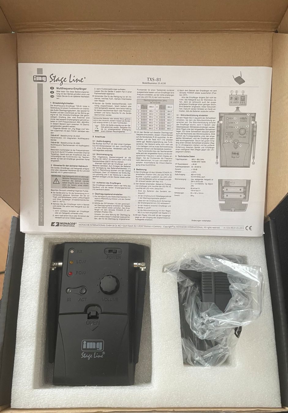 Musikinstrumente: IMG StageLine TXS-81 Sender ab CHF 1.- – Gebraucht aus Wangen b. Olten von saintfiction