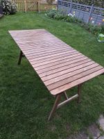 Garten- oder Balkontisch Holz klappbar 154x73 cm braun 