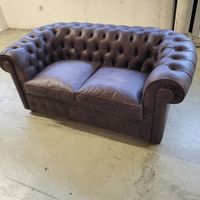 2 LederSofa Chesterfield-Stil inkl. Salontischli My Home Col
