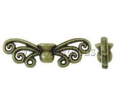 2 Flügelperlen Schmetterling bronze