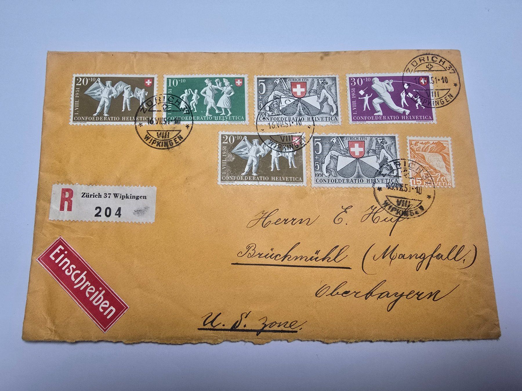 Tutti i francobolli: Einschreiben Beleg – Usato da Forch venduto da phi_2nzz