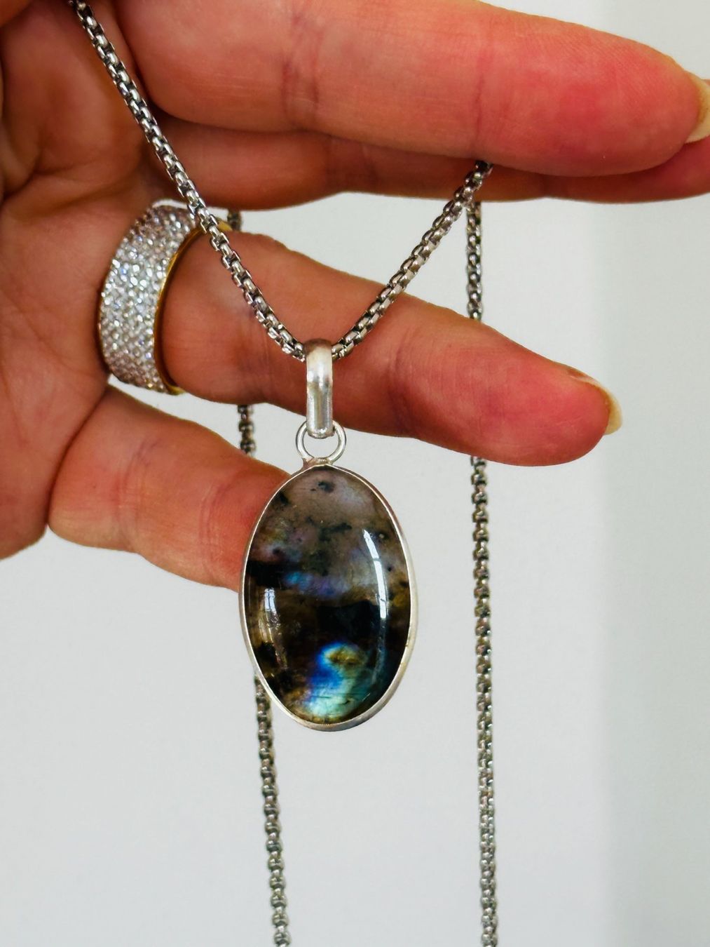 Catenine: Labradorite necklace – Nuovo e nell'imballaggio originale da Genève venduto da AGBERG 7