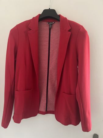 Roter Blazer mit Streifen, Grösse 38, Multiblu