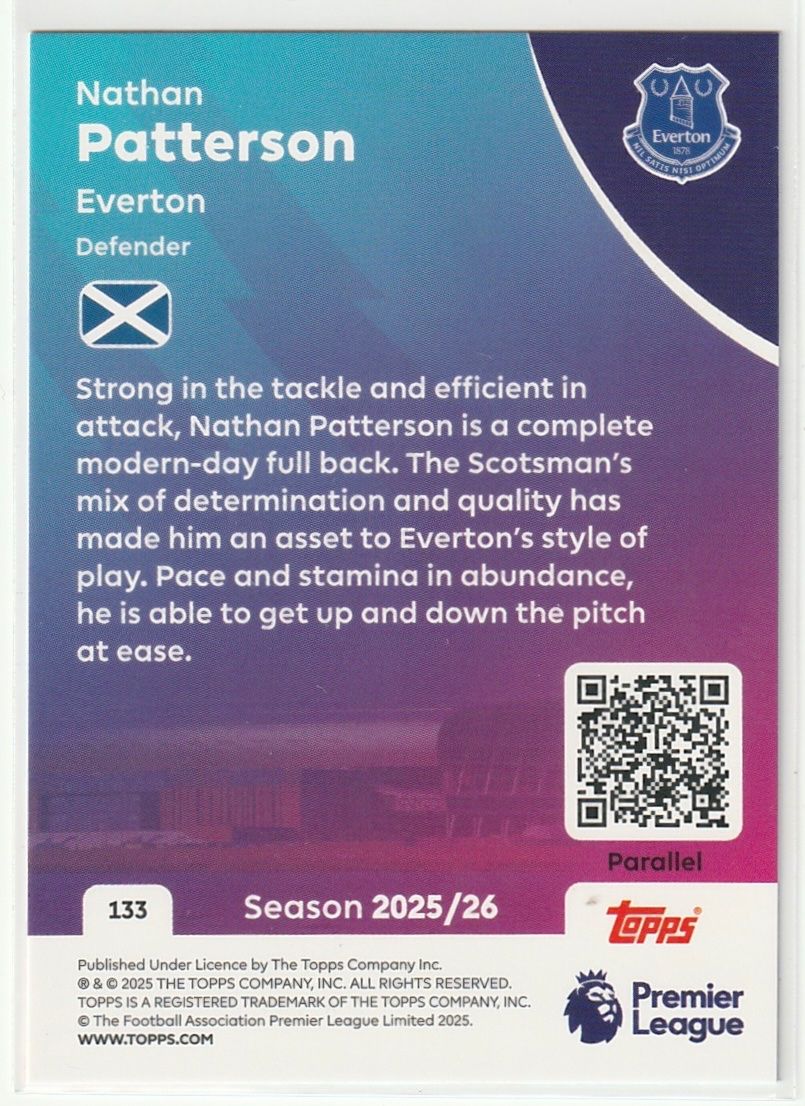 Topps Carte collezionabili: 2026 Topps Premier League Nathan Peterson Base Blue Parallel – Nuovo (secondo la descrizione) da Biel/Bienne venduto da historian-198 1