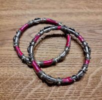 Silber pinke armreifen damen vintage