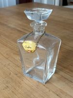 Whisky Karaffe aus Glas, Kristall-Deckel, Vintage Stil