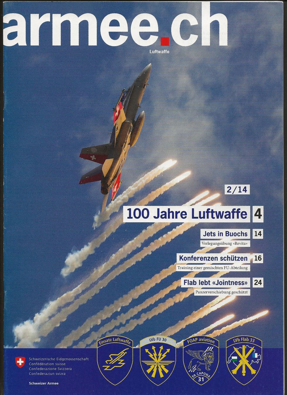 Schweizer Armee Dokumente: Schweizer Luftwaffe Swiss Air Force Heft 40 Sei 2014 – Gebraucht aus Müswangen von buyin