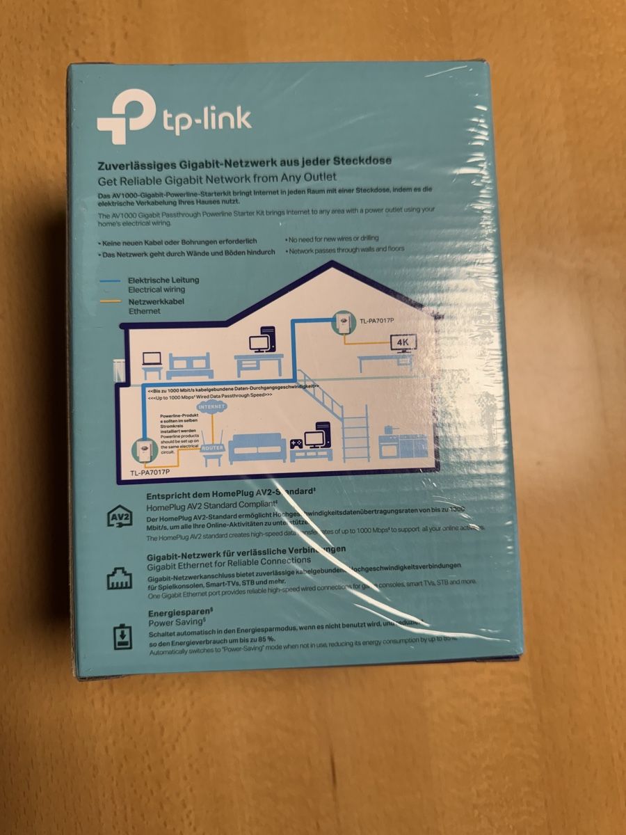 TP-Link Laufwerke & Adapter: TP-Powerline Starterkit mit Steckdose Neu und ungeöffnet – Neu und originalverpackt aus Baar von Lackey7 2