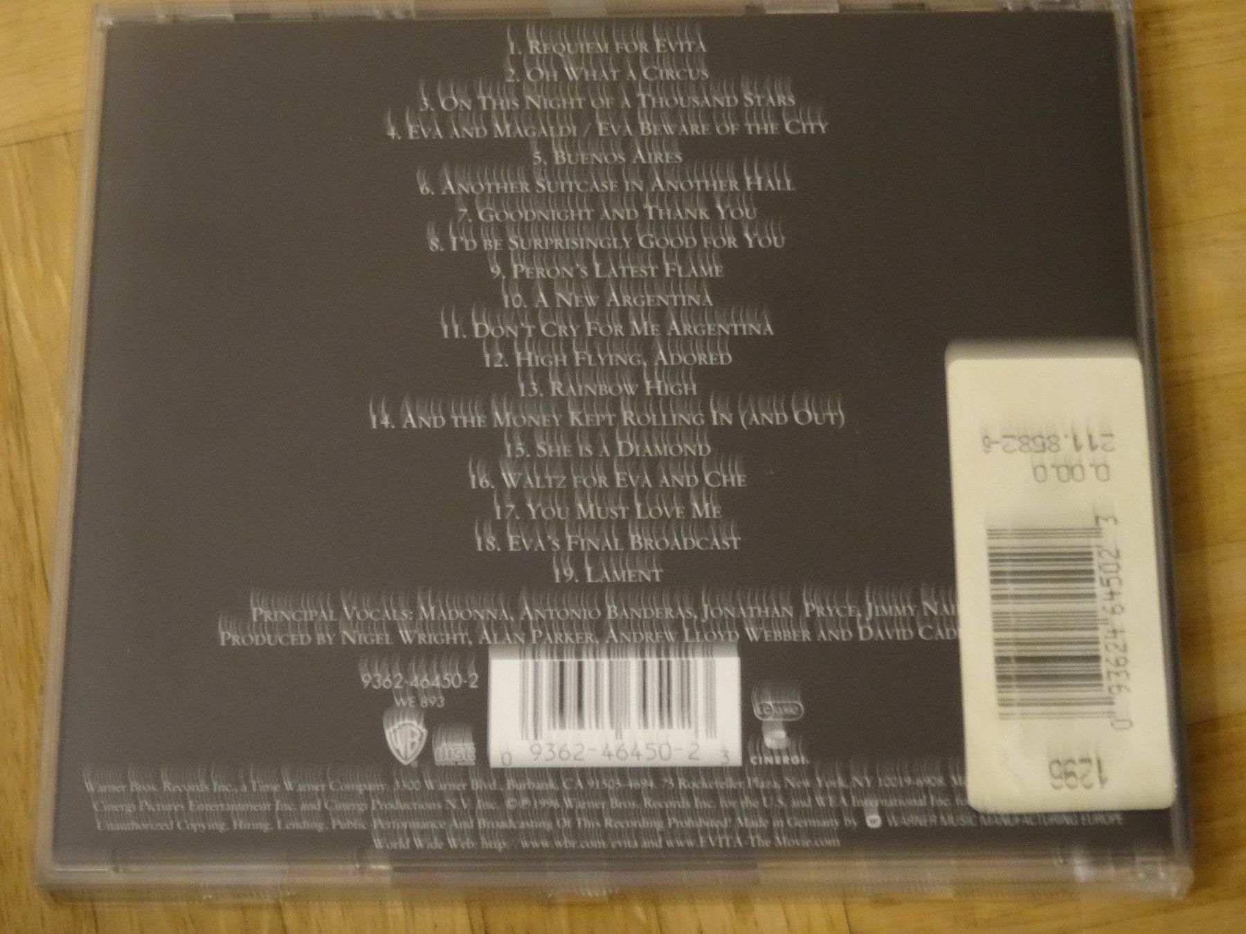 CD: Evita - Music from the Motion Picture CD – Usato da Olten venduto da Disc-Ausverkauf 1